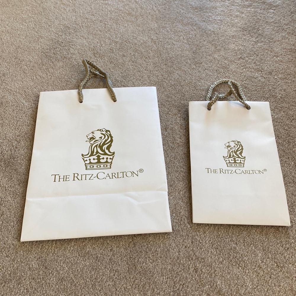 Bundle of 2 Ritz-Carlton shopping gift bags